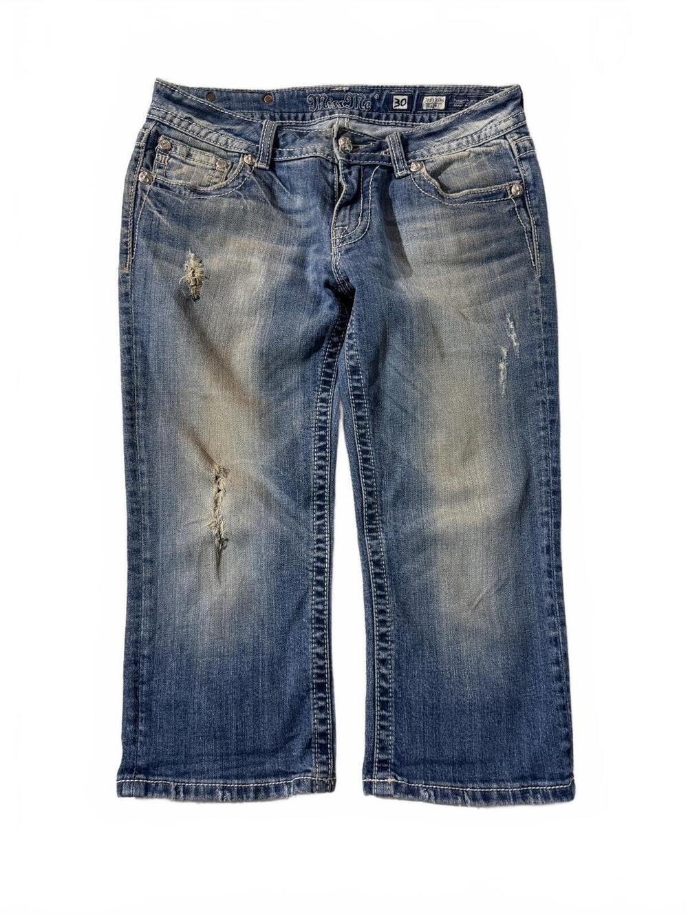 Capri jeans, Miss Me, rhinestone embellished distressed(0254